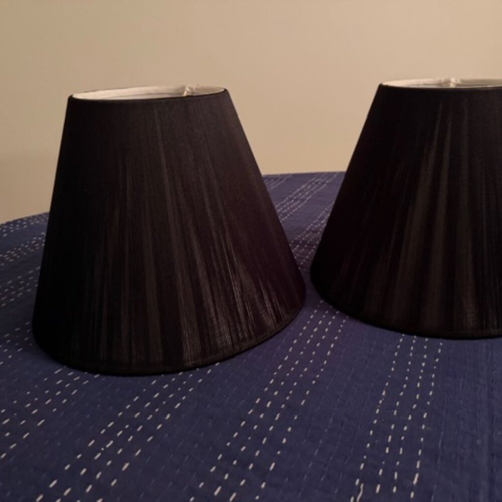 Pair of Black Lamp Shades